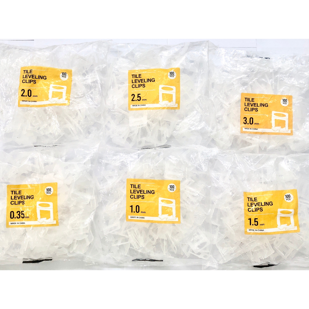 พร้อมส่ง กิ๊บปรับระดับกระเบื้อง 100ชิ้น/ถุง Greenbee คลิปปรับระดับกระเบื้อง tilelelvelin clip กิ๊บ