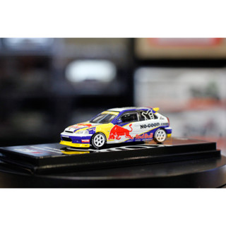 รถโมเดล 1/64 Honda Civic (EK9) "NO GOOD RACING" Red Bull Livery