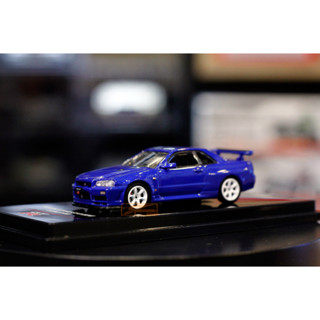 รถโมเดล 1/64 Nissan Skyline GT-R (R34) V-Spec II Nur Bayside Blue