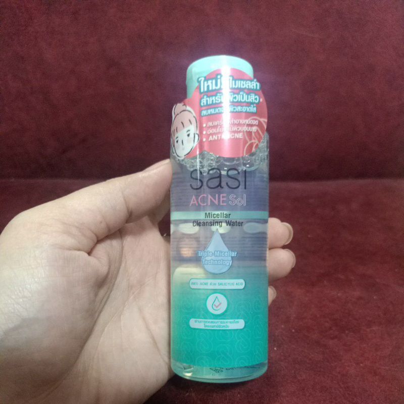 Sasi ศศิ แอคเน่ โซล ไมเซลล่า คลีนซิ่ง วอเตอร์ ขนาด 100 ml.