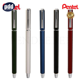 Pentel ปากกาเพนเทล เฮ็กซาก้อน เอ็นเนอเจล ด้ามโลหะ เลือกได้ 5 สี - Pentel EnerGel Hexagon Metal Pen