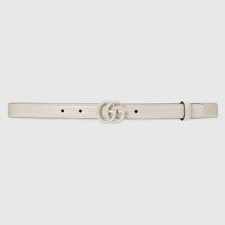 กุชชี่👜Gucci GG 2cm womens belt เข็มขัดแคบพร้อมหัวเข็มขัด G สองชั้น
