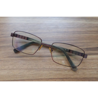 แว่น Seiko Glasses Size Size 54/20 132mm สีน้ำตาลแดง มือสอง ของแท้