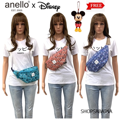 Anello แท้100% Disney Mickey กระเป๋าคาดอก คาดเอว คาดอก