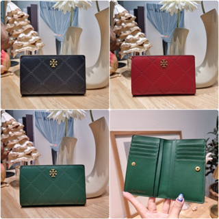 หนังแท้ 💯 georgia slim medium wallet กระเป๋าสตางค์ทอรี่ขนาดกลาง 007