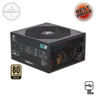 POWER SUPPLY (80+ GOLD) 650W AULA FD02 ประกัน 5Y พาวเวอร์ซัพพลาย อุปกรณ์จ่ายไฟ