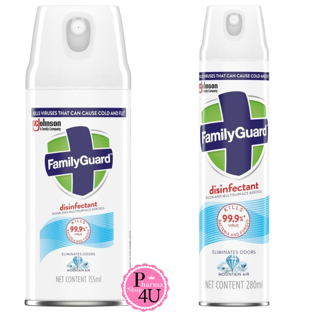 แฟมิลี่การ์ด  กลิ่นเมาท์เทน แอร์ 155/280มล. FamilyGuard Mountain Air Scent Disinfectant Spray 155m