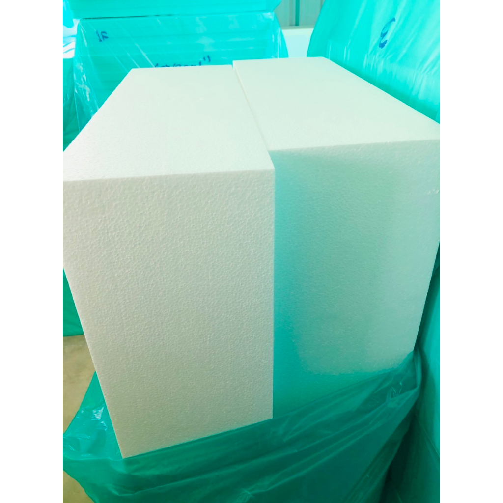 EPS Foam F Grade ไม่ลามไฟ (ความหนาแน่น 1 ปอนด์) โฟมกันร้อน ขนาด 60 x 120cm ความหนา 10 นิ้ว ราคา 800 บาท/แผ่น
