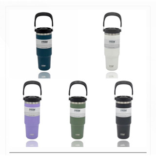 Tyeso vacuum insulated bottle แก้วน้ำสแตนเลสฝาหิ้วพกพา แก้วหูหิ้ว