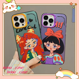 ❤️จัดส่งภายใน 24 ชม❤️ เคสไอโฟน 11 12 13 14 Pro Max ความนิยม การ์ตูน สาวน่ารักหัวใจ แฟชั่น Case for iPhone ป้องกันการตก