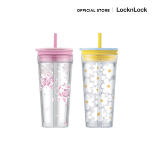 LocknLock แก้วน้ำพลาสติก 2 ชั้น Bucket Cold Cup ความจุ 580 ml. รุ่น HAP520