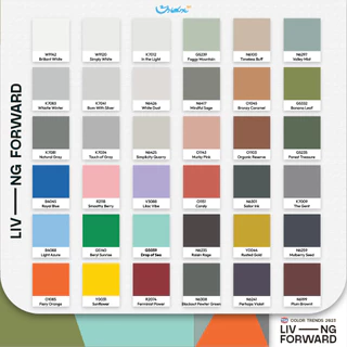 TOA Aqua Shield สีเคลือบ 2in1 เฉดสี 2023 ขนาด 3L ผสมรองพื้นในตัว แห้งไว ทาได้ทุกพื้นผิว เหล็ก กระเบื้อง กระจก
