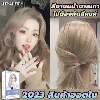 ✨สีเทรนด์ ปี 2023 ขายดีที่สุดในเน็ต STYLE FIT สีย้อมผม ยาย้อมผม ครีมเปลี่ยนสีผม ไม่ต้องฟอกสีผม ม่กระตุ้น ย้อมง่าย loreal