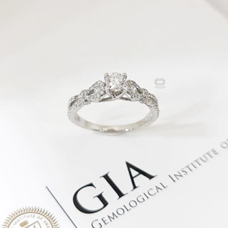 แหวนเพชรแต่งงาน ชู30ตัง น้ำ100 พร้อมใบเซอร์Gia 💎