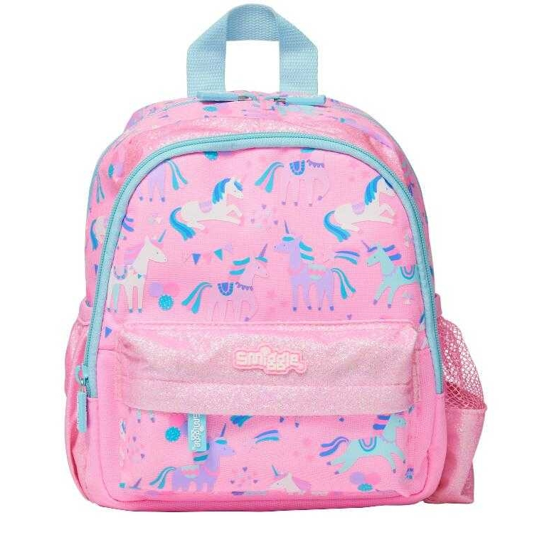 🙅‍♀️Smiggle Bag  กระเป๋านักเรียน สำหรับเด็กเล็ก กระเป๋าเป้ขนาด 10 นิ้ว ของแท้ 🚩 ลาย pink ยูนิคอล พร้อมส่งในไทย 🙅‍♀️🎒