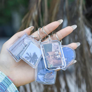 พวงกุญแจอะคลิริคใส DIY ใส่รูปได้ กรอบละ 5 บาท พร้อมส่งจากไทย มีให้เลือกกว่า 20 แบบ (สั่งทำเพิ่มรูปได้)