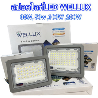 WELLUX โคมฟลัดไลท์30W 50W 100W 200W โคมสปอร์ตไลท์ แสงขาว/แสงวอร์ม LED FLOODLIGHT รุ่น FLORIDA SERIES โคมภายนอก โคมไฟสนาม