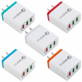 หัวชาร์จ Quicak  Charge 3.0  ขาแบน 2 ช่อง USB ชาร์จไว