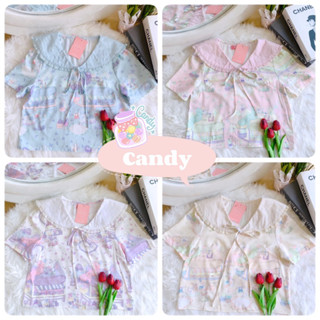 🍭Candy 🍭เสื้อปกกะลาสี พิมพ์ลายน่ารักๆ (พร้อมส่ง)