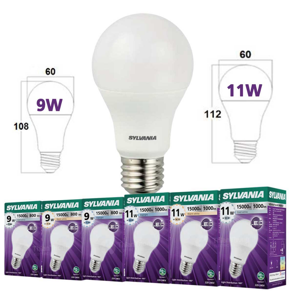 Sylvania หลอดไฟ ซิลวาเนีย LED Bulb ToLEDo Basic Plus 11W A60 E27