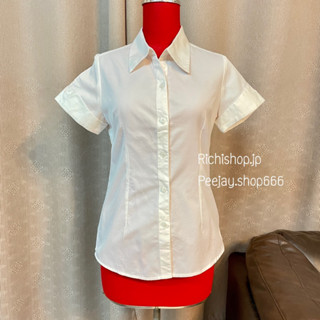 ✨ RICHISHOP.JP มือ 2 สภาพดี เชิ้ตเเขนสั้นเข้ารูป