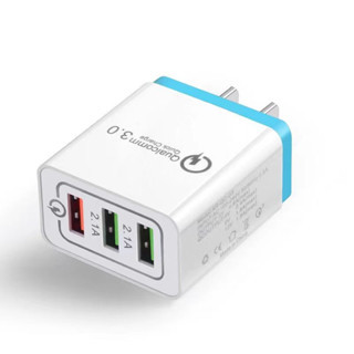 หัวชาร์จ Quicak  Charge 3.0  ขาแบน 2 ช่อง USB ชาร์จไว พร้อมส่ง