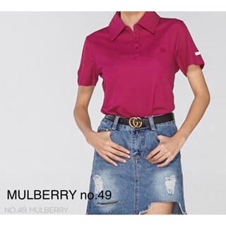 เสื้อแตงโมคอปก สี ม่วงBulberry (no.49) เสื้อแตงโมแท้100% สินค้าขายดี