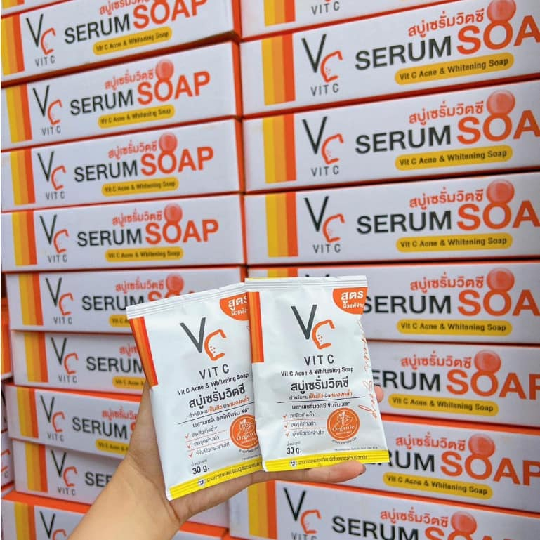 ( 10 ก้อน ) สบู่เซรั่มวิตซีน้องฉัตร  VC Vit C and Whitening Soap ขนาด 30 กรัม x 1 ก้อน - รูปที่ 5