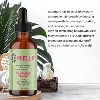 MIELLE Rosemary Mint Scalp &amp; Hair Strengthening Oil 59ml🌹🌹