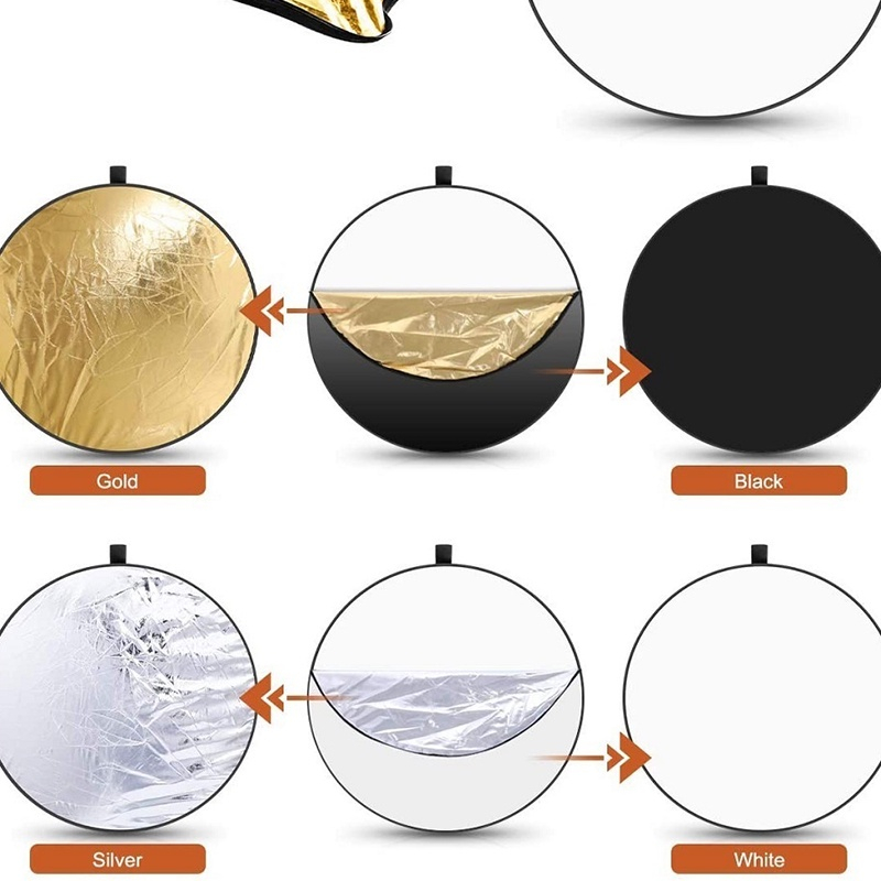 สตูดิโอถ่ายภาพแสงกระจกพับได้ Reflector 5in1 60ซม/80ซม/110ซม มี3ขนาดให้เลือกได้ แผ่นรีเฟล็กซ์ รีเฟล็กซ์(Reflector)