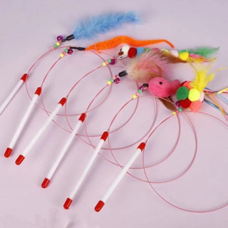 ไม้ตกแมว ไม้แมว ยาวสุด ของเล่นแมว แบบสปริง ไม้ล่อแมว แบบลวดส…