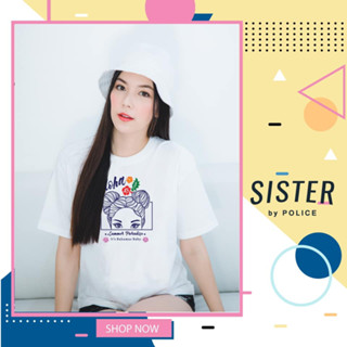 Sister Oversize เสื้อยืด คอกลม สีดำ,ขาว  (STO.34)