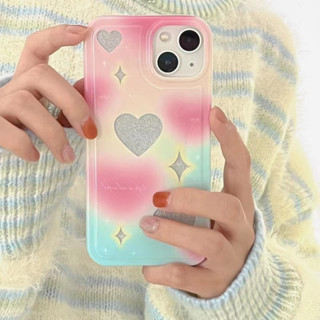 ❤️จัดส่งภายใน24ชม❤️เคสไอโฟน สำหรับ 11 14 for iPhone Case 13 12 Pro Max รูปหัวใจ เปลือกนิ่ม ป้องกันการตก เคสนิ่ม เคสโทรศ