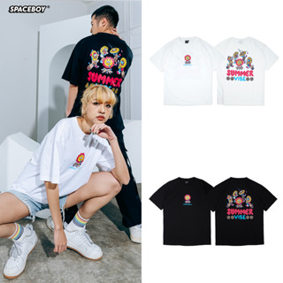 spaceboy เสื้อยืด oversize “campfire enjoy“ T-shirt