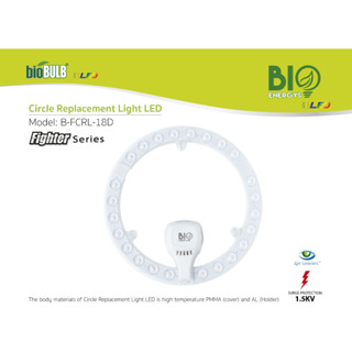 Bioblub bio energy แผงไฟ ไส้โคมซาลาเปา LED กลม สำหรับโคมซาลาเปา 18W แสงขาว