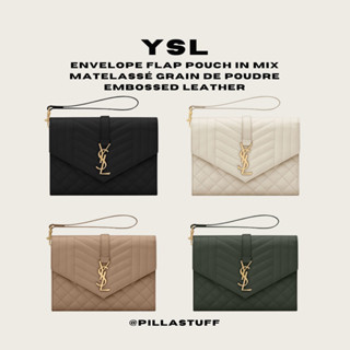 แท้100%🔥 YSL monogram clutch in matelasse กระเป๋าคลัทช์แซงโลรอง