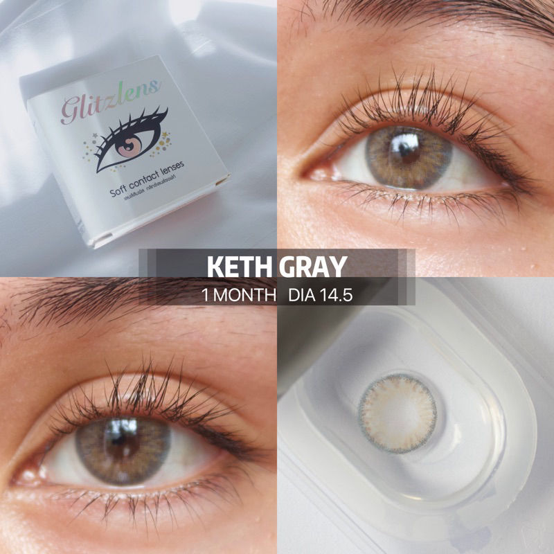 GLITZLENS Keth Gray คอนแทคเลนส์รายเดือน DIA 14.5