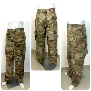 กางเกงทหารอเมริกาแท้: ขายาว ลายมัลติแคม รุ่นกระดุม: สียังสวย 8/10 : ไซซ์ L:เอว 35-38 นิ้วใส่ได้