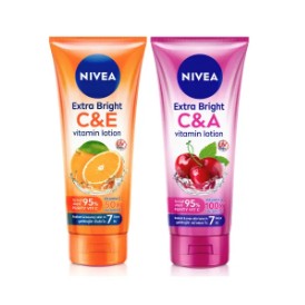 (70Ml./3หลอด/แพ็ค) Nivea Extra Bright C&amp;E / C&amp;A Vitamin Lotion นีเวีย เอ็กซ์ตร้า ไบรท์ ซีแอนด์อี/ซีแอนด์เอ วิตามินโลชั่น