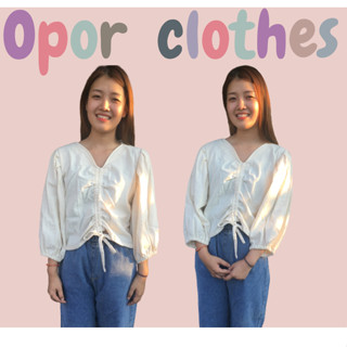 เสื้อรูดหน้า-เเขน3ส่วนจีบหัวเเขน S-032
