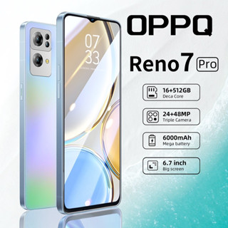 OPPQ Reno7 5G สมาร์ทโฟน 512GB โทรศัพท์มือถือ 48MP Quad Camera สมาร์ทโฟน Android