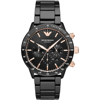 Emporio Armani Mens Stainless Steel Watch with Chronograph AR70002 43mm