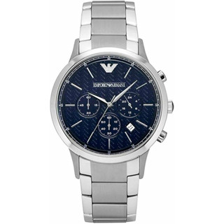 EMPORIO ARMANI นาฬิกาข้อมือผู้ชาย รุ่น AR2486 Classic Chronograph Blue Dial - Silver