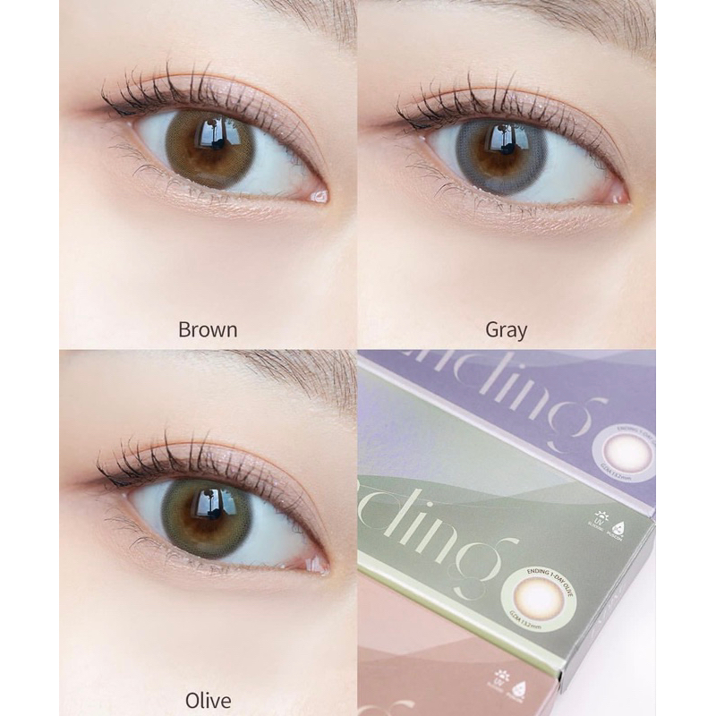 (1day) OLENS รุ่น ENDING 1day Brown, Gray, Olive คอนแทคเลนส์เกาหลี