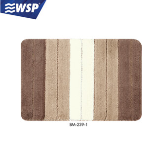 WSP พรม พรมเช็ดเท้าไมโครไฟเบอร์ ขนาด 40x60 cm. รุ่น BM-239-1 (สีน้ำตาล)