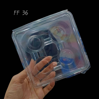 FF36 FF-36 FF 36  (50ชุด/แพค) ถาดวุ้น 4 หลุม 1 oz.ล็อคได้