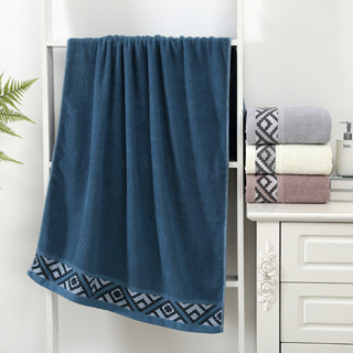 Towel Cotton ปักลาย (เช็ดตัว+เช็ดผม) ผ้าเช็ดตัว เซ็ตคู่ 70*140cm