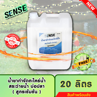 SENSE น้ำยากำจัดตะไคร่น้ำสระว่ายน้ำ,ตะไคร่น้ำบ่อปลา (สูตรเข้มข้น) ขนาด 20 Liter ++สินค้าพร้อมส่ง++ #แถมฟรีถุงมือ 🧤