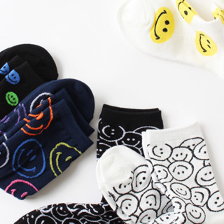 Chacha socks - ถุงเท้าข้อยาว smile set แบรนด์นำเข้าจากเกาหลี