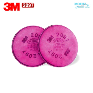 3M 2097 แผ่นกรองสำหรับงานฝุ่น ฟูมโลหะ P100 (1 คู่) งานเชื่อม ตลับกรองฝุ่น แผ่นกรองไอระเหยน้ำมัน